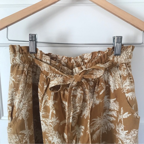 American Eagle Size L Linen-blend Crop Pants - Picture 5 of 13